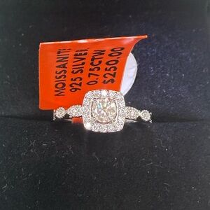 Moissanite Halo Ring – Size 5